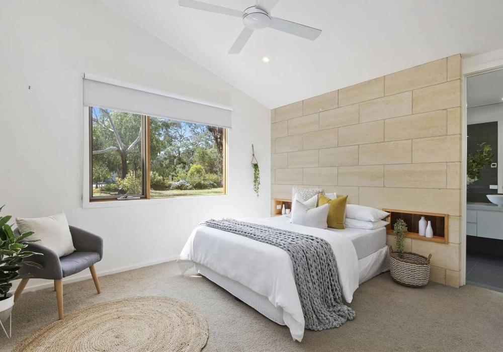 Bellarine Peninsula Beach House, built with limestone blocks