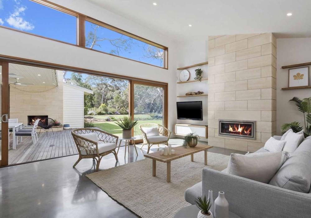 Bellarine Peninsula Beach House, Ocean Grove, built with limestone blocks