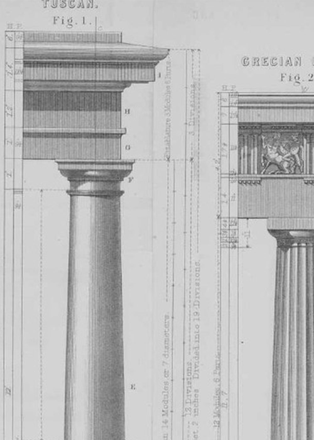 Limestone Columns - tapered round columns
