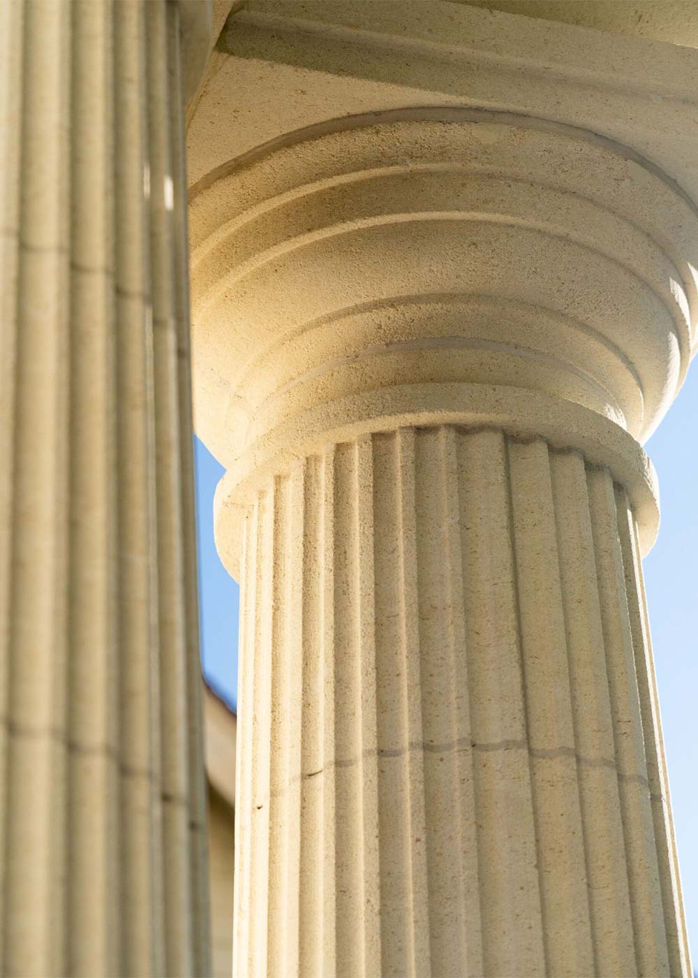 Limestone Columns - fluted columns